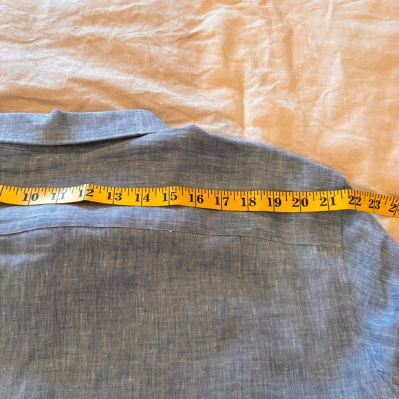 NWT Baird McNutt x Murano Big & Tall Long Sleeve Solid Linen Woven Shirt, 2XB - Picture 12 of 12